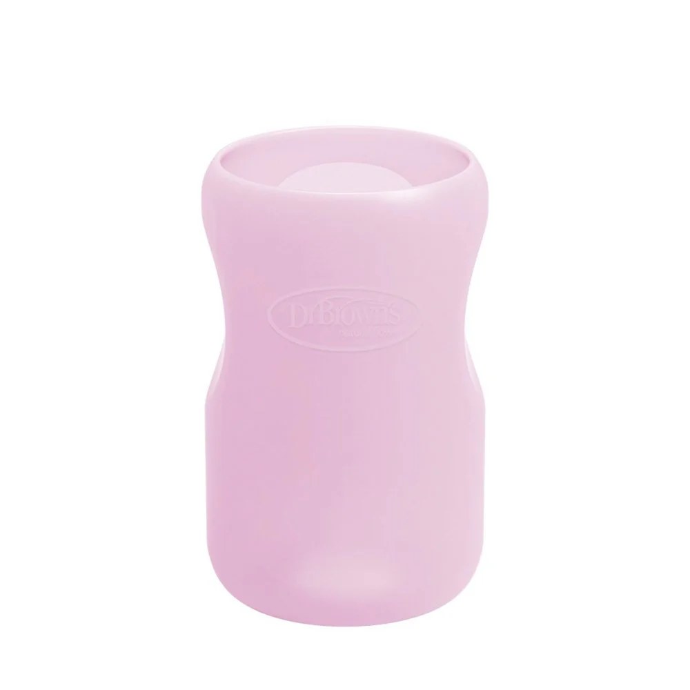 Funda Mamadera Boca Ancha Vidrio 270 ml Dr Brown - Celeste