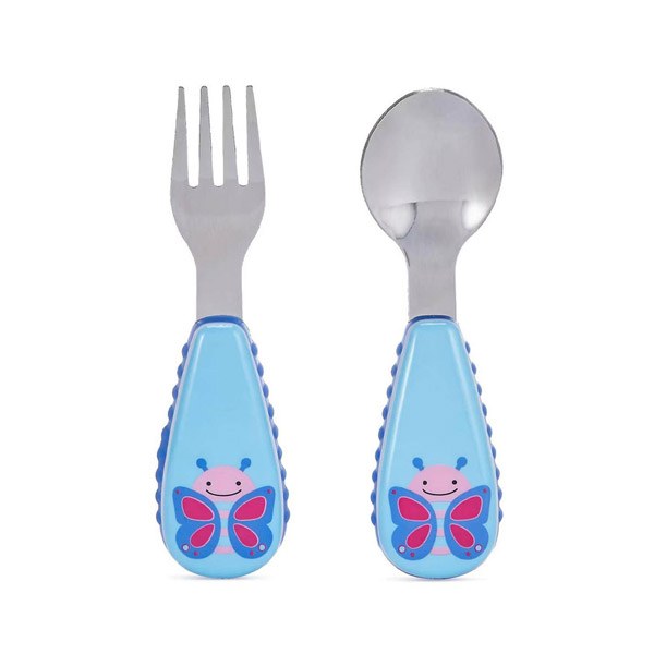 Set Cuchara y Tenedor Zoo - Mariposa Skip Hop