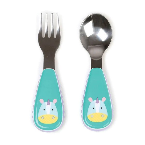 Set Cuchara y Tenedor Zoo - Unicornio Skip Hop