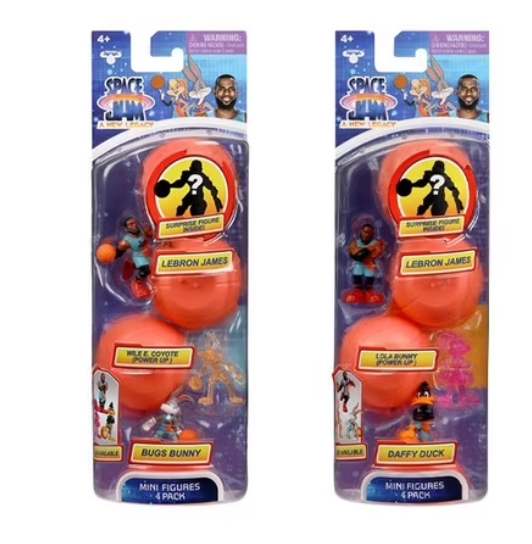 Set de 4 Figuras Sorpresa Surtidas Space Jam