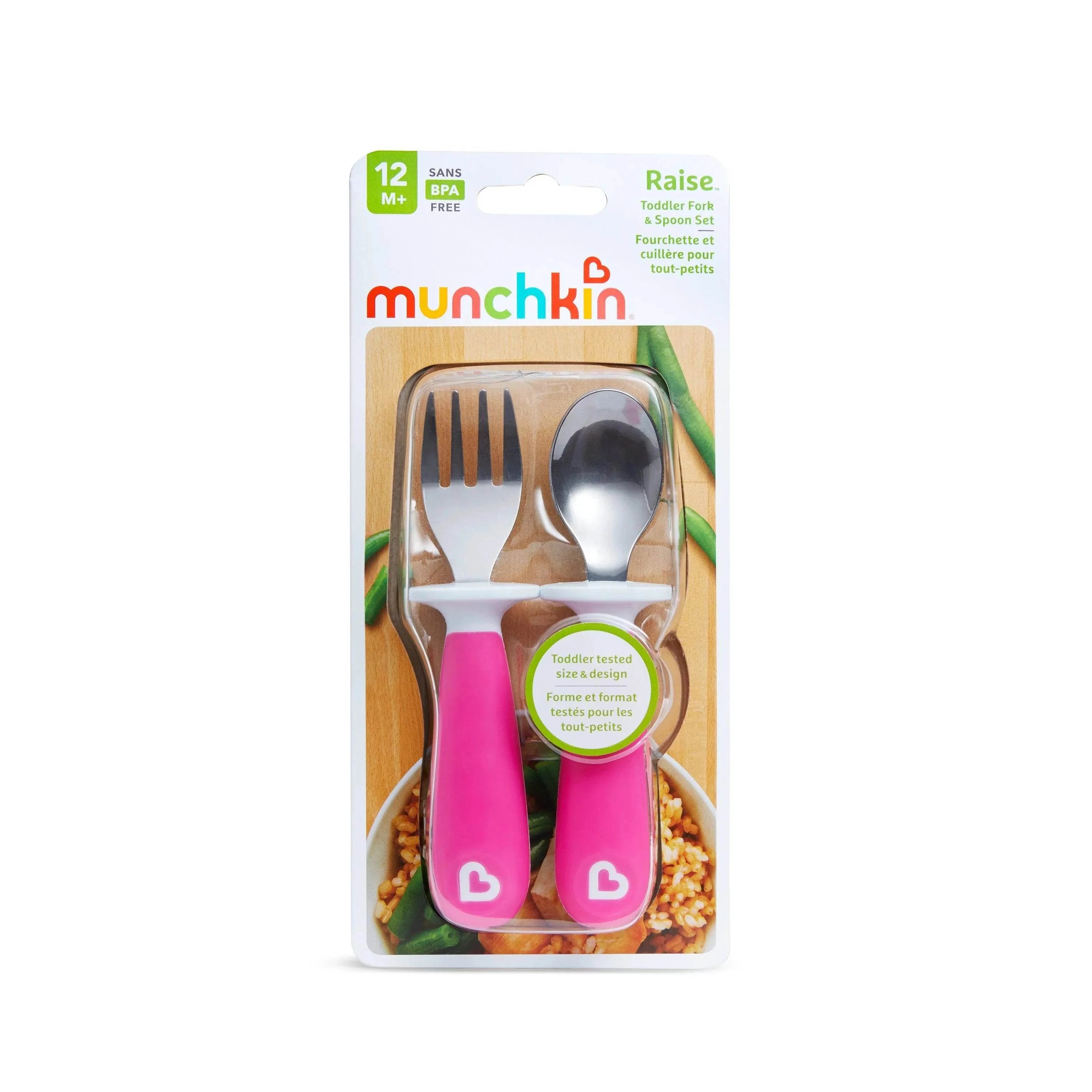 Set Tenedores Metalicos Rosa Munchkin